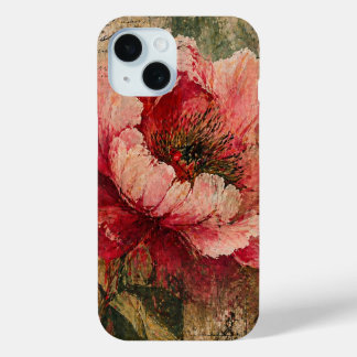 Pfingstrose Floral Botanische Schrift Vintage Schr Case-Mate iPhone Hülle