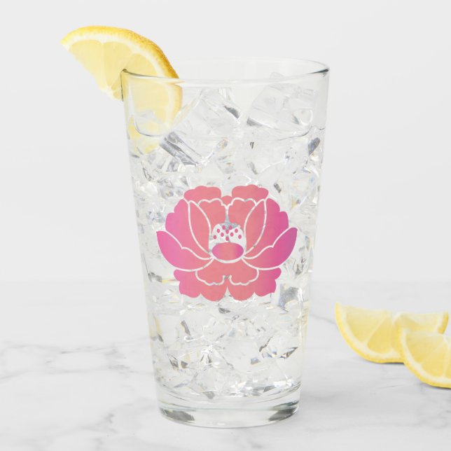 Pfingstrose Glas (Vorderseite Ice)