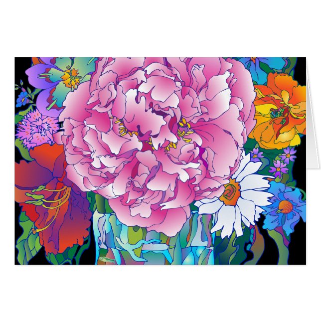 "Pfingstrose" horizontal (Vorderseite (Horizontal))