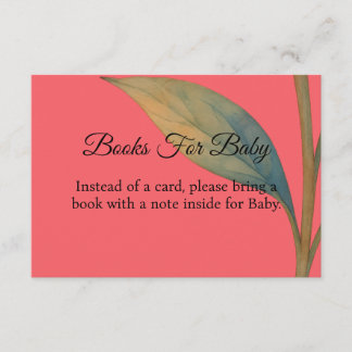 Pfingstrose in Blütenbüchern für Baby Begleitkarte