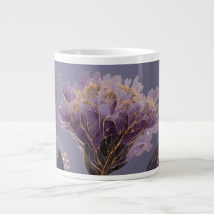 Pfingstrose inspirierte florale Goldakzente Jumbo-Tasse