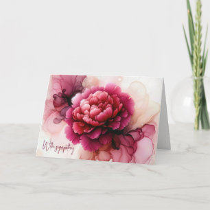 Pfingstrose Pink Abstraktes Beileid Karte
