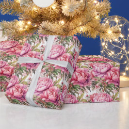 Pfingstrose Pink Geschenkpapier