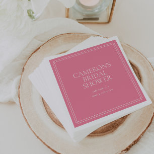 Pfingstrose Pink   Klassische Brautparty Serviette