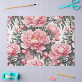 Pfingstrose Pink Seidenpapier