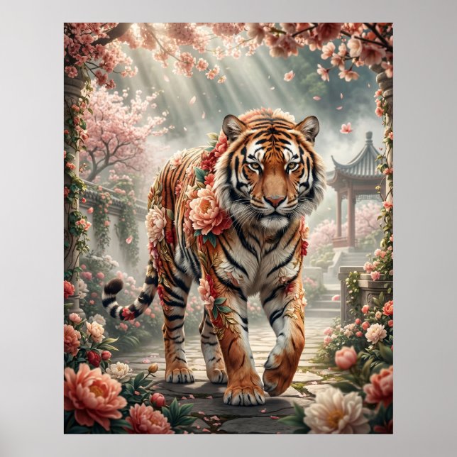 Pfingstrose Tiger Blossom Power Poster (Vorne)
