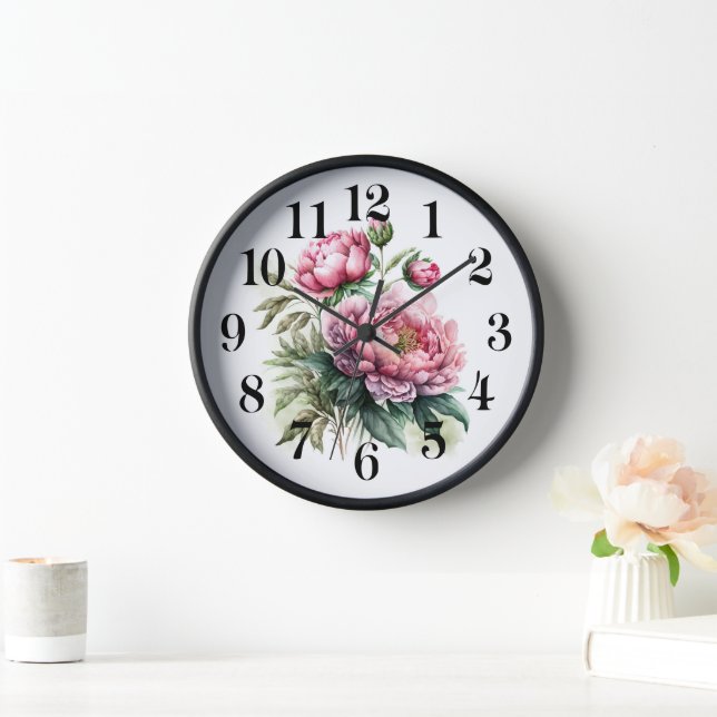 Pfingstrose Uhr (Zuhause)