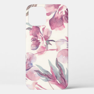 Pfingstrosen-Aquarell: nahtloser floraler Hintergr Case-Mate iPhone Hülle