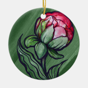Pfingstrosen-Blume Pfingstrosen Gärtner Kunst Rosa Keramik Ornament