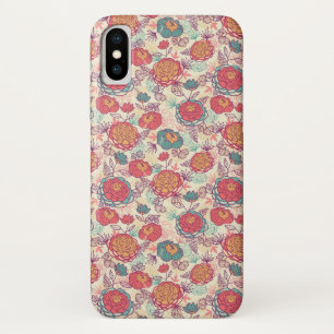 Pfingstrosen-Blumen- und Blätter-Muster Case-Mate iPhone Hülle