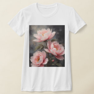 Pfingstrosen-Blumenkunstwerk T-Shirt
