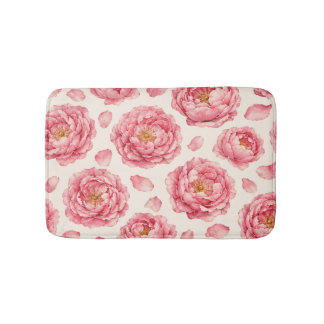 Pfingstrosen-Blumenmuster Badematte
