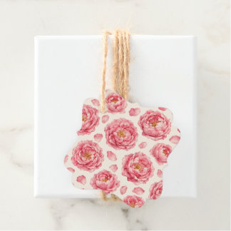 Pfingstrosen-Blumenmuster Geschenkanhänger