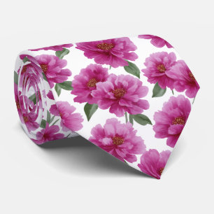 Pfingstrosen-Blumenmuster Krawatte