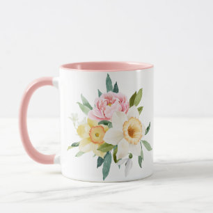 Pfingstrosen-Blumenstrauß Tasse