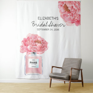 Pfingstrosen-Duft Florales Brautbad-Photo-Backdrop Wandteppich