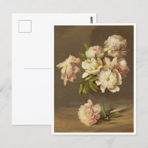 Pfingstrosen in einer Vase, Charles Ethan Porter Postkarte