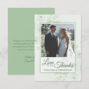 Pfingstrosen Lieb & Dank Foto & Notiz Hochzeit Dankeskarte