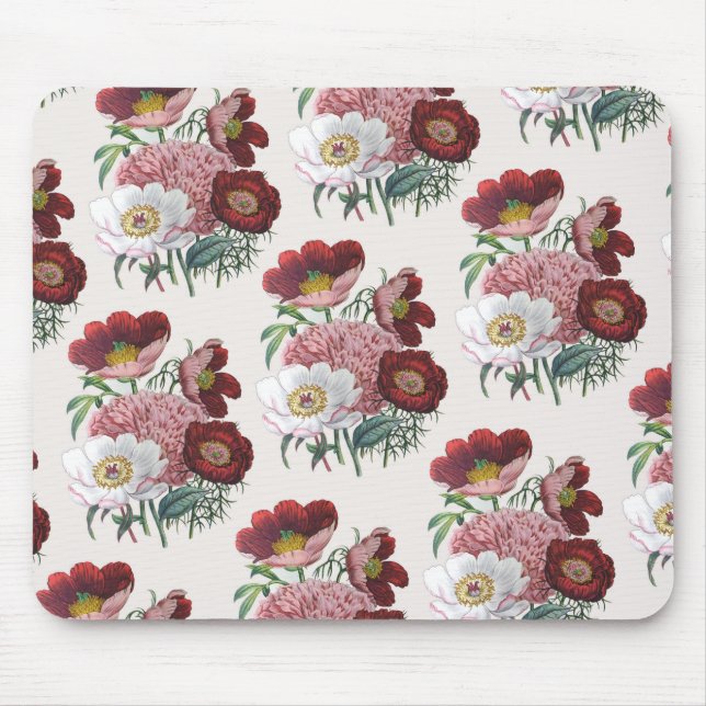 Pfingstrosen Mousepad (Vorne)