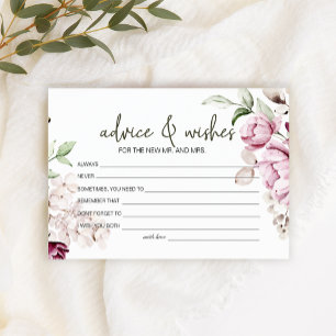 Pfingstrosen Pink Burgund Florale Hochzeitswünsche Briefpapier