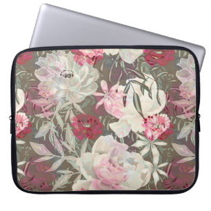 Pfingstrosen rosa Rosenblüten Blumen Garten Blumen Laptopschutzhülle
