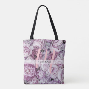 Pfingstrosen-Rosen-Blumen-Monogramm