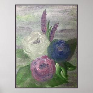 Pfingstrosen & Stockrosen Druck, Poster