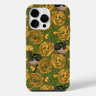 Pfingstrosen und Zaunkönige iPhone 14 Pro Max Hülle