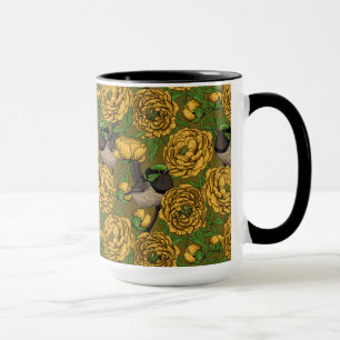 Pfingstrosen und Zaunkönige Tasse