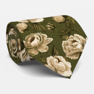 Pfingstrosen-Vater-Tag-Vintage-Hochzeit Krawatte