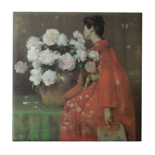 Pfingstrosen von William Merritt Chase, Vintage Fi Fliese