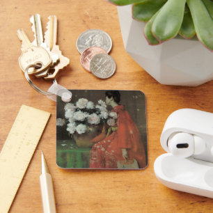 Pfingstrosen von William Merritt Chase, Vintage Fi Schlüsselanhänger