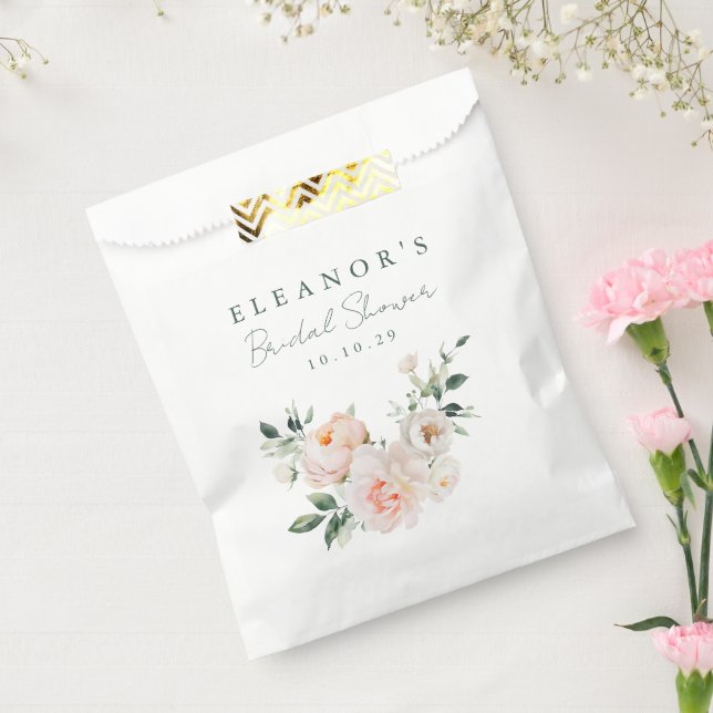 Pfingstrosen-Wasserfarbe-Rosa-Hochzeitsdusche Geschenktütchen (Versiegelt)