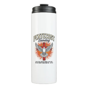Pfingstsonntag Taube Kreuz Vintage-Shirt Thermosbecher