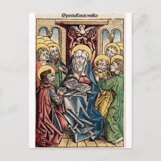 Pfingstszene nach Ostern Postkarte (Vorderseite)