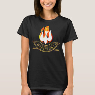 Pfingsttaubenschwärme der Feuerflamme Heiliger Gei T-Shirt