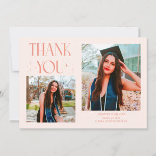 Pfirsich Absolvent Danke 2-Foto  Ankündigung