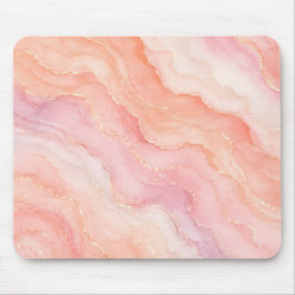 Pfirsich-Achat | Hübsche weiche pastellfarbene Was Mousepad