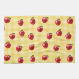 Pfirsich Apfel Gingham Geschirrtuch