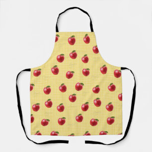 Pfirsich Apfel Gingham Schürze