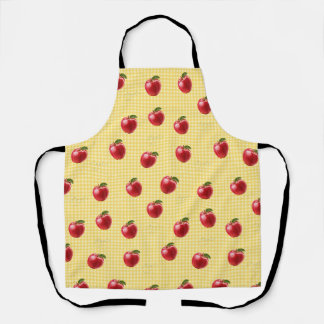 Pfirsich Apfel Gingham Schürze