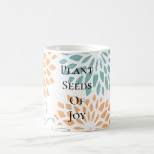 Pfirsich Aqua Florale Blüten Freuden Gedicht Kaffeetasse