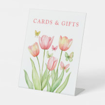 Pfirsich-Aquarell-Tulpen Floral 