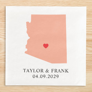Pfirsich Arizona Hochzeit Serviette