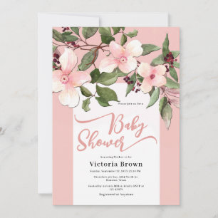 Pfirsich-Baby-in-Bloom-Baby-Shower-Einladung Einladung