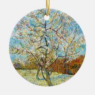 Pfirsich-Bäume in der Blüte Vincent van Gogh Keramikornament