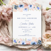 Pfirsich, Blau, Erröten, Blume, Brautparty