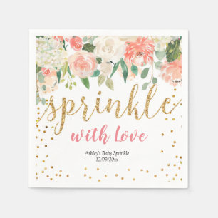 Pfirsich-Blumenbaby besprühen Serviette