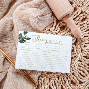 Pfirsich-Blüten-Herbst-Brautparty-Rezeptkarte