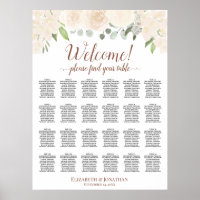 Pfirsich Boho Rosen 24 Tisch Hochzeit Sitzordnung